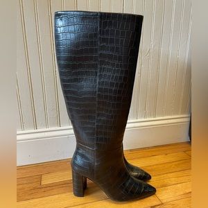 Kneehigh h&m black heeled boots